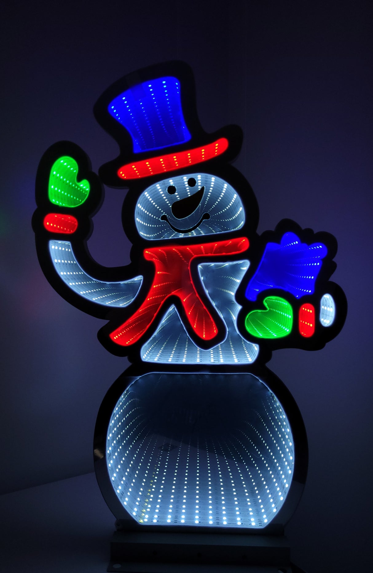 56cm Infinity LED Snowman with Metal Base