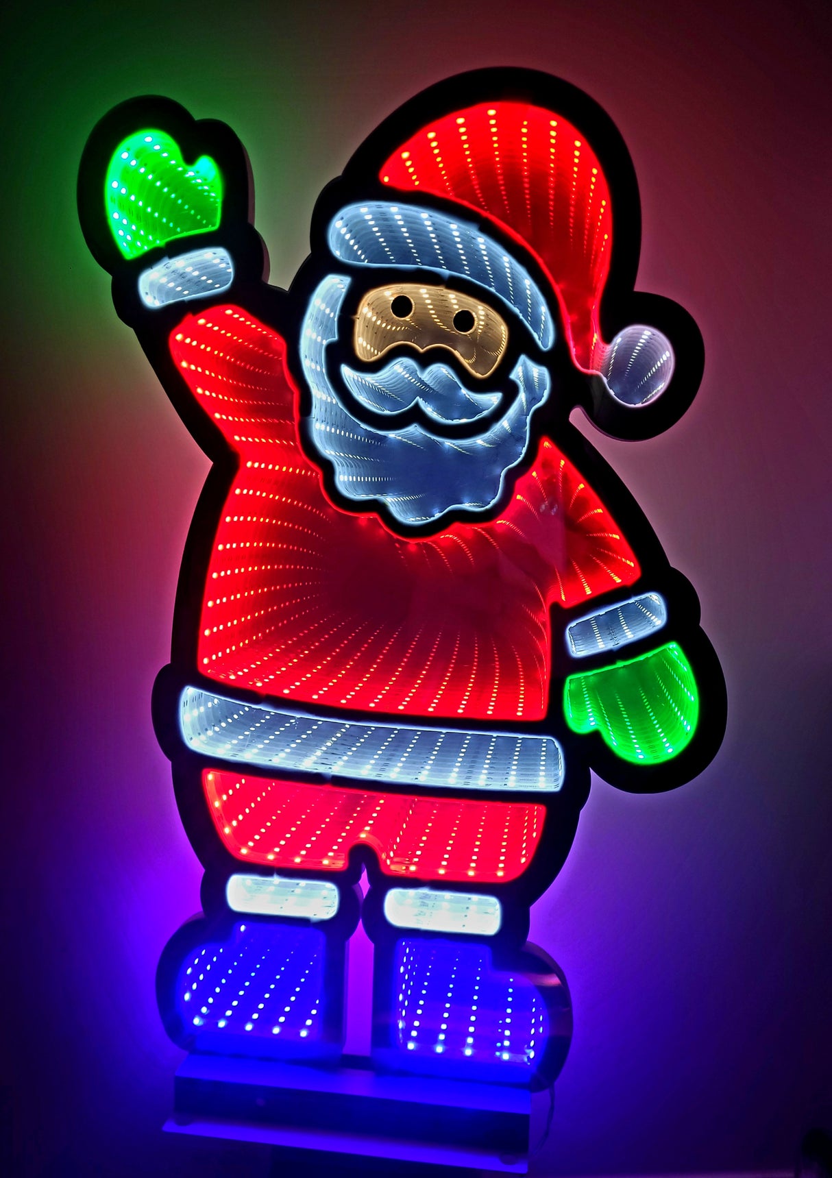 56cm Infinity LED Santa Claus with Metal Base
