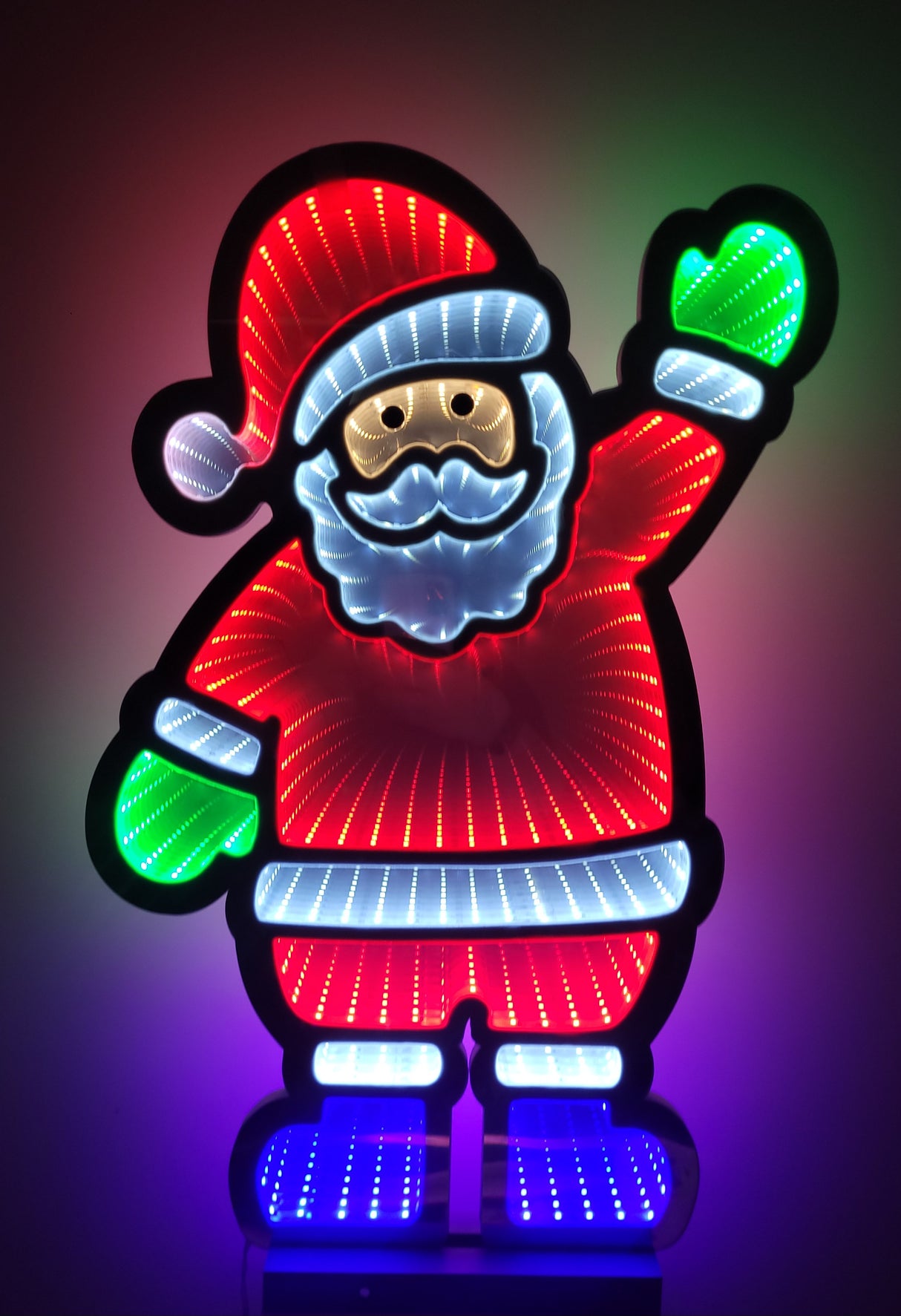 56cm Infinity LED Santa Claus with Metal Base