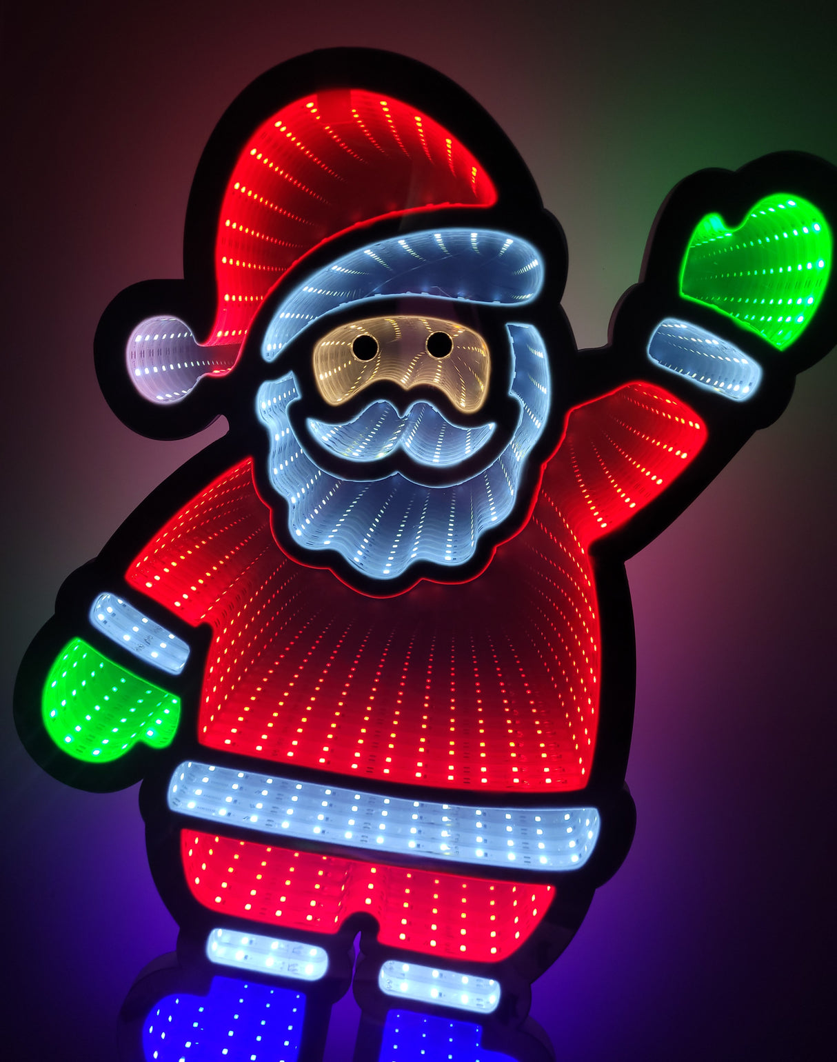 56cm Infinity LED Santa Claus with Metal Base