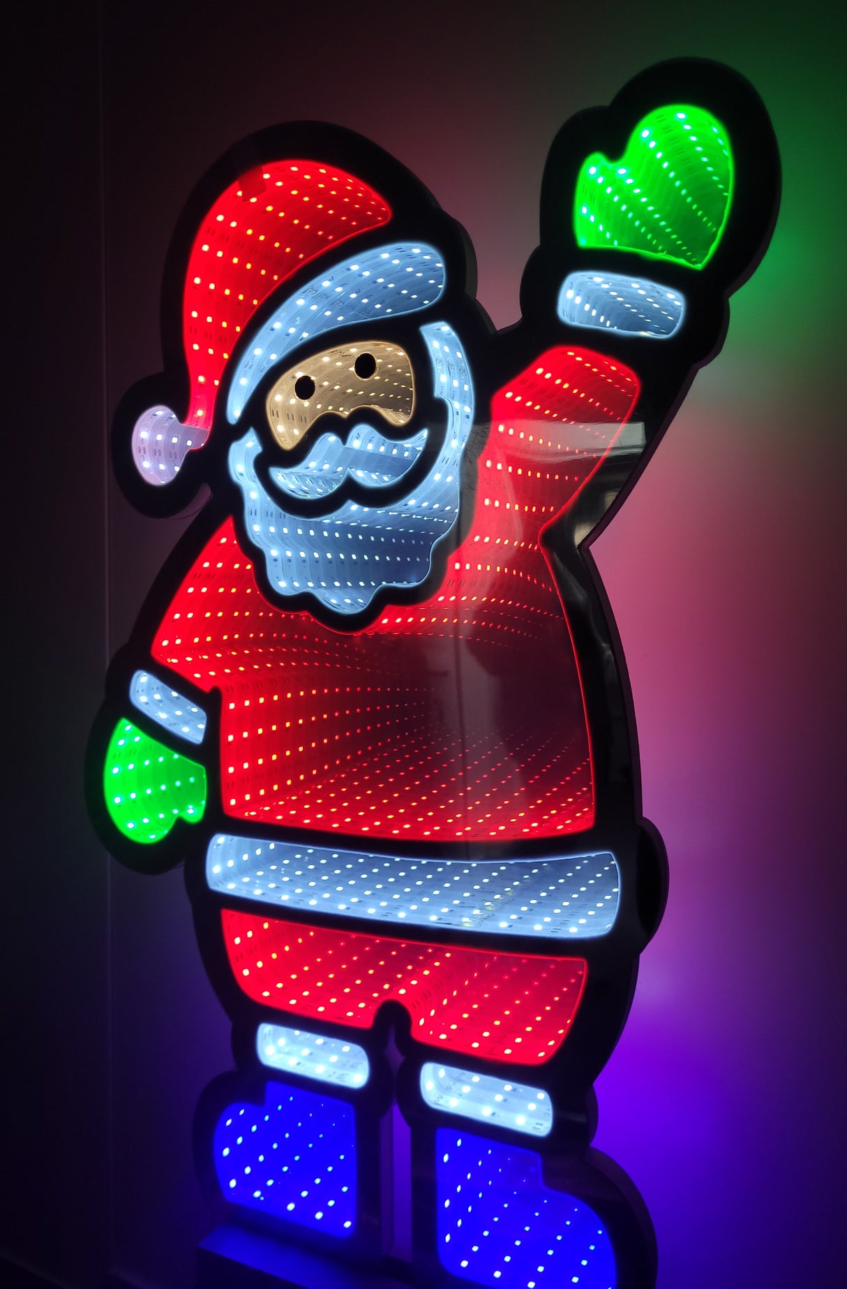 56cm Infinity LED Santa Claus with Metal Base
