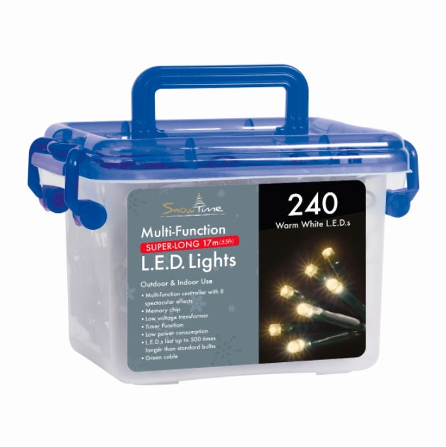 240 LED String/Fairy Christmas Tree Lights - Warm White