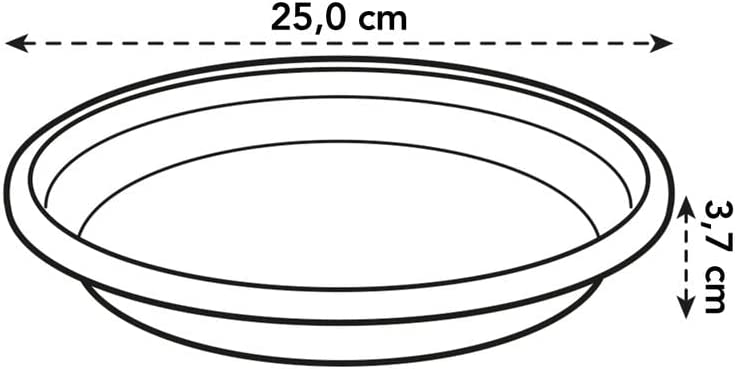 Universal Saucer Round 25cm Anthracite