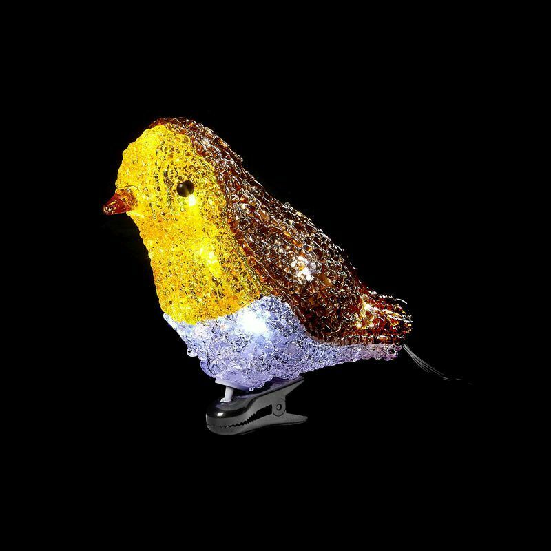 18cm LED Clip On Acrylic Robin Light