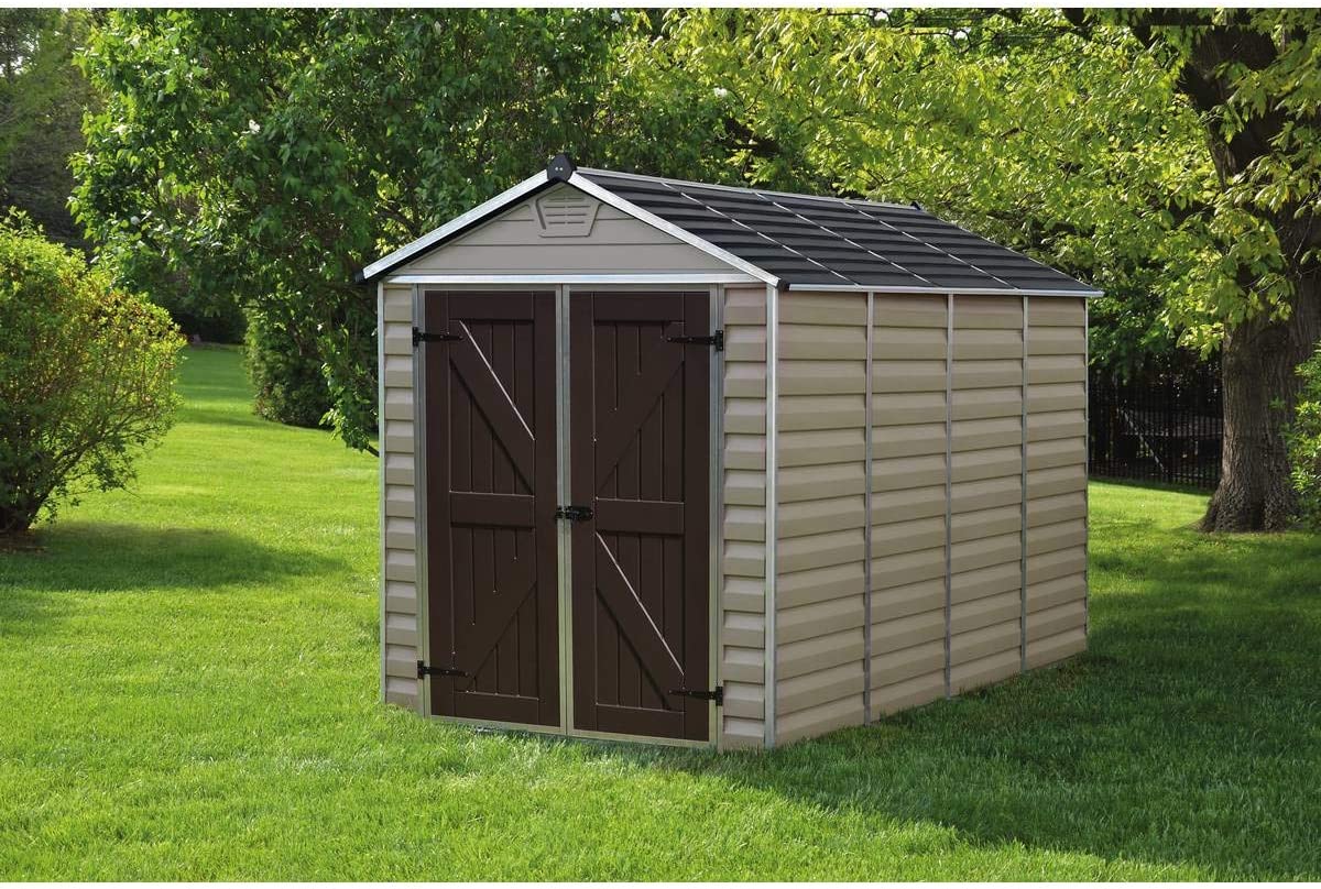 Skylight 6ft. x 10ft. Garden Shed - Tan Polycarbonate Panels