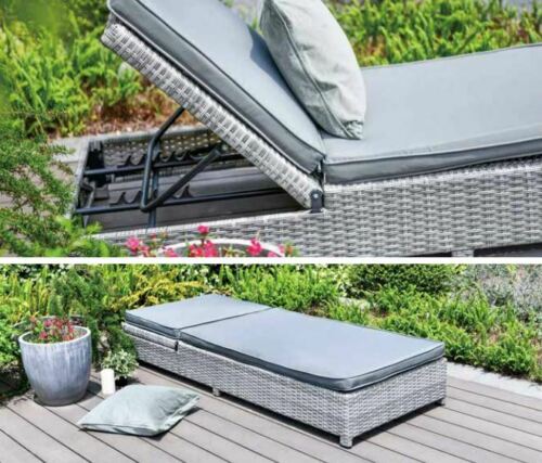 Enzo Rattan Garden Sun Lounger