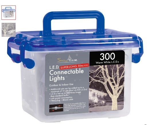 300 Warm White LED Connectable Lights