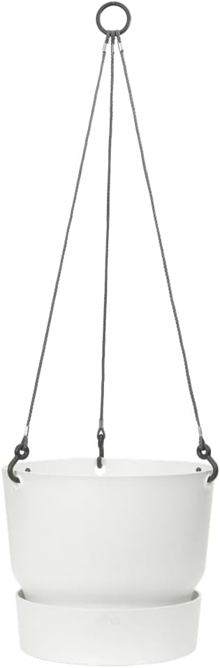 Greenville 24cm Hanging Basket White