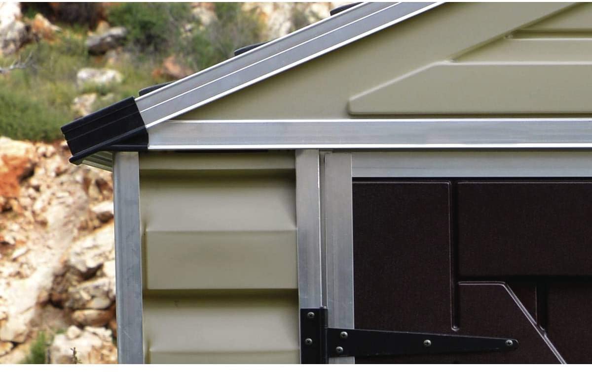 Skylight 6ft. x 10ft. Garden Shed - Tan Polycarbonate Panels