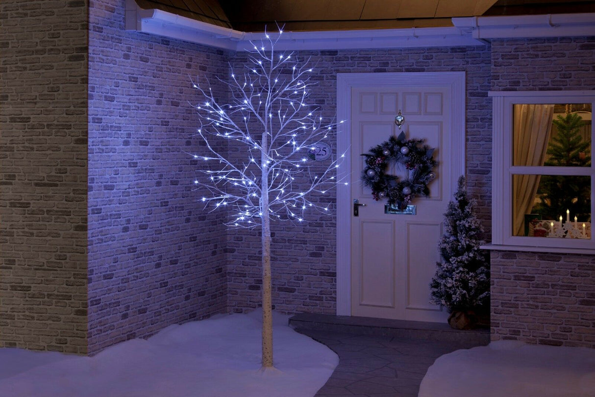 2.4m Birch Tree with 136 Ice White LEDs