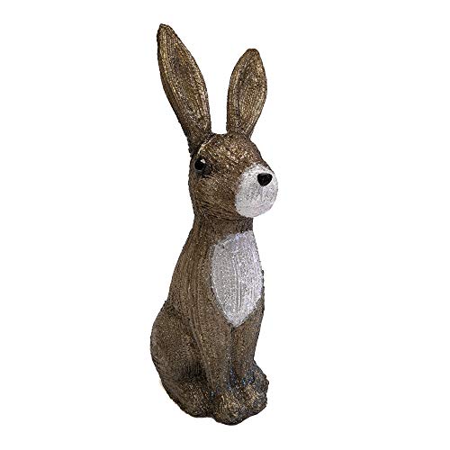 54cm Acrylic Christmas Hare with 80 Ice White LEDs