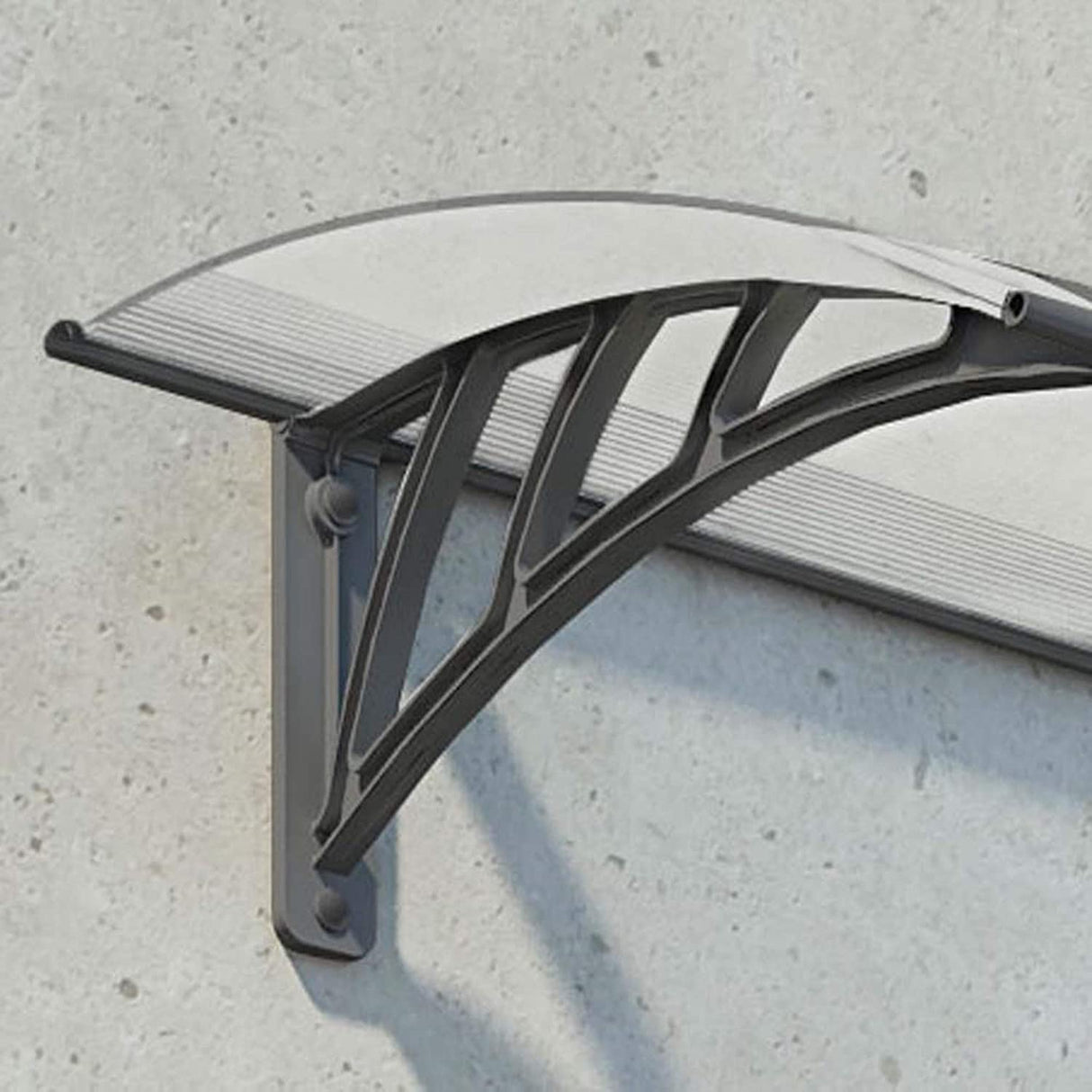 Neo 4m x 0.9m Door Canopy - Grey Frame & Twinwall Polycarbonate