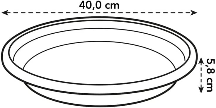 Universal Saucer Round 40cm Anthracite