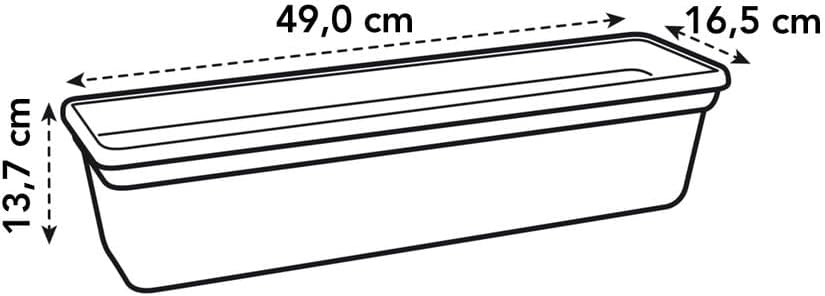 Green Basics Trough 50cm - Living Black
