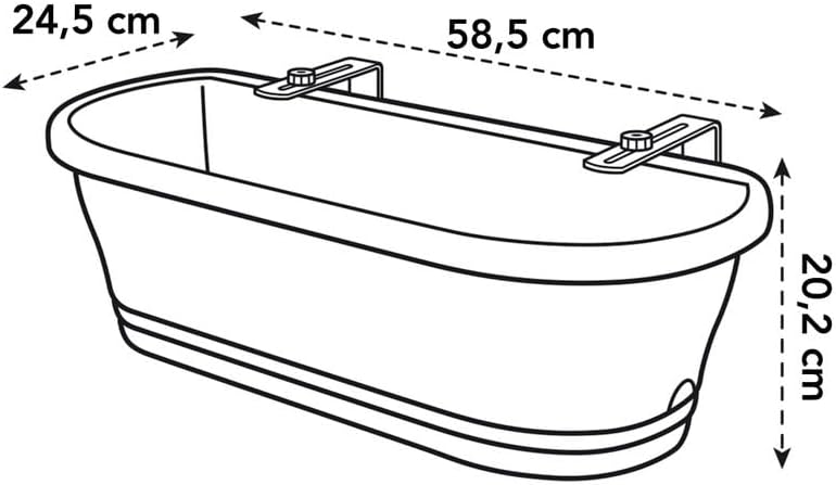Corsica Easy Balcony 60cm - Anthracite