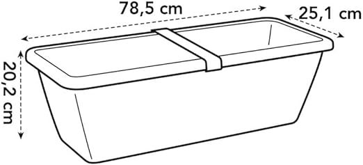Barcelona XL 80cm Balcony Planter - White