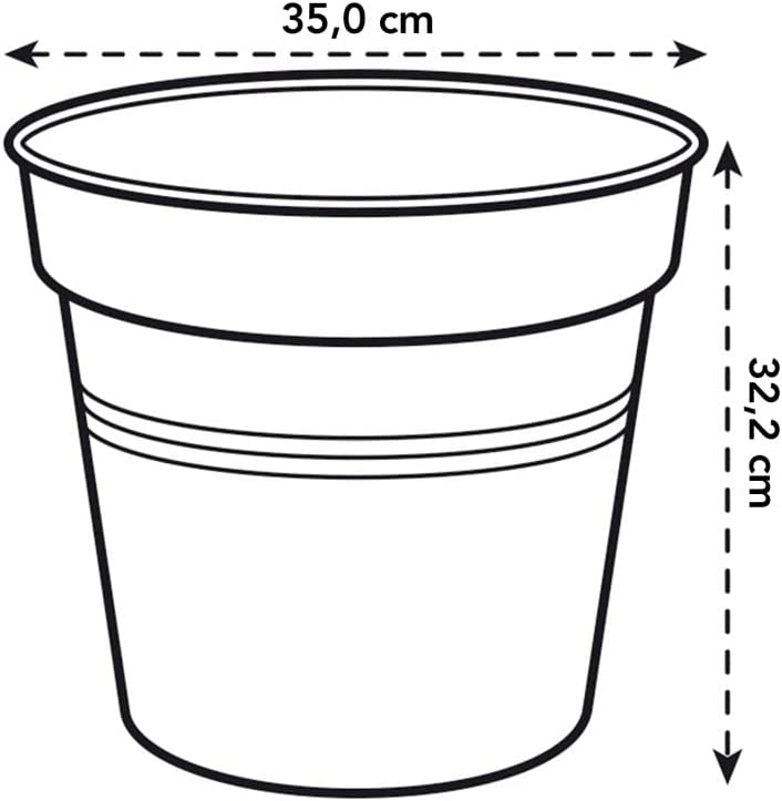 Green Basics Grow Pot 35cm - Living Black