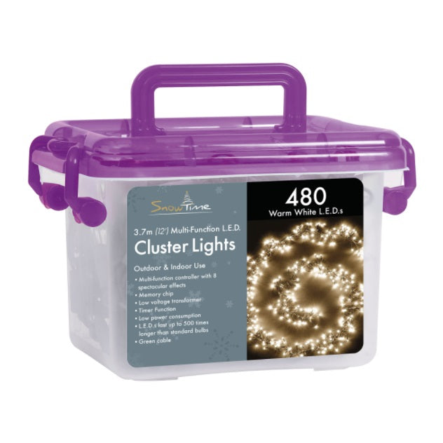 480 LED String/Fairy Cluster Lights - Warm White