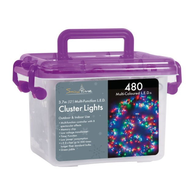 480 LED String/Fairy Cluster Lights - Multicoloured