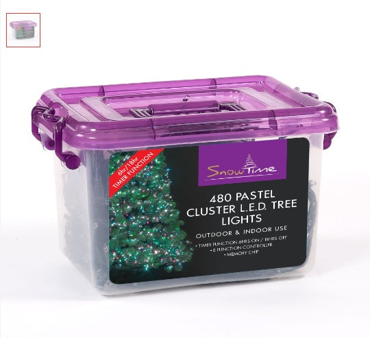 480 LED String/Fairy Cluster Lights - Pastel