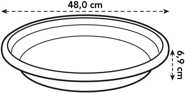 Universal Saucer Round 48cm Anthracite