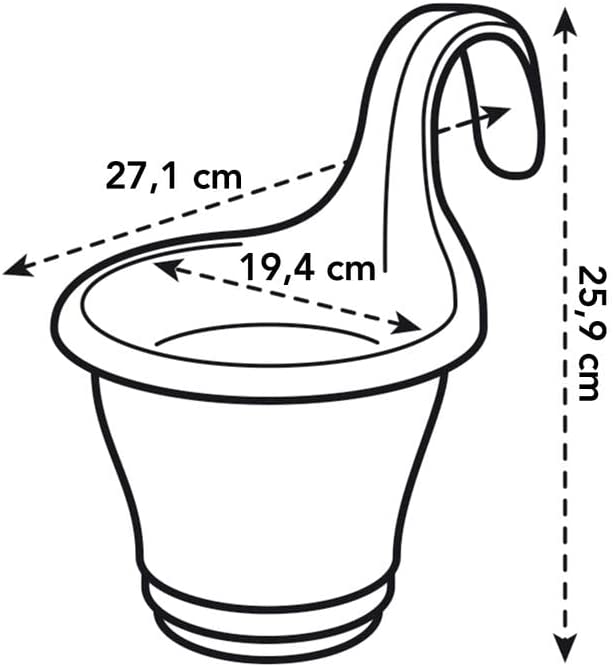 Corsica Easy Hanger Single 20cm - White