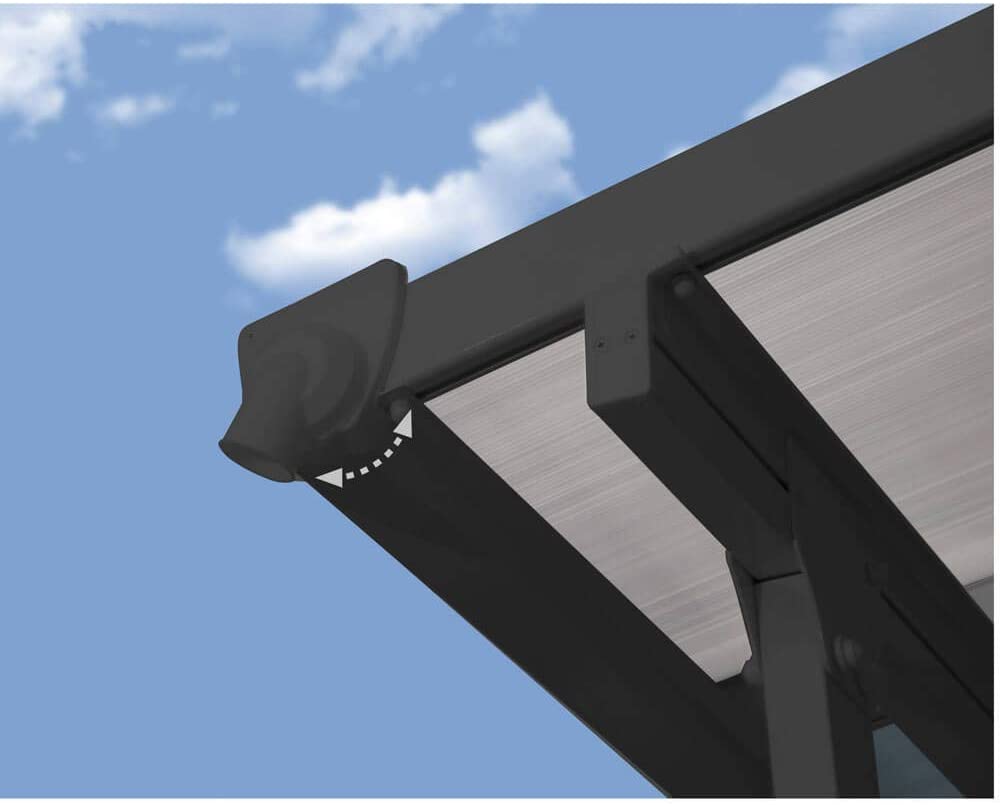 Feria Patio Cover 4m x 6m - Grey Frame & Clear Polycarbonate