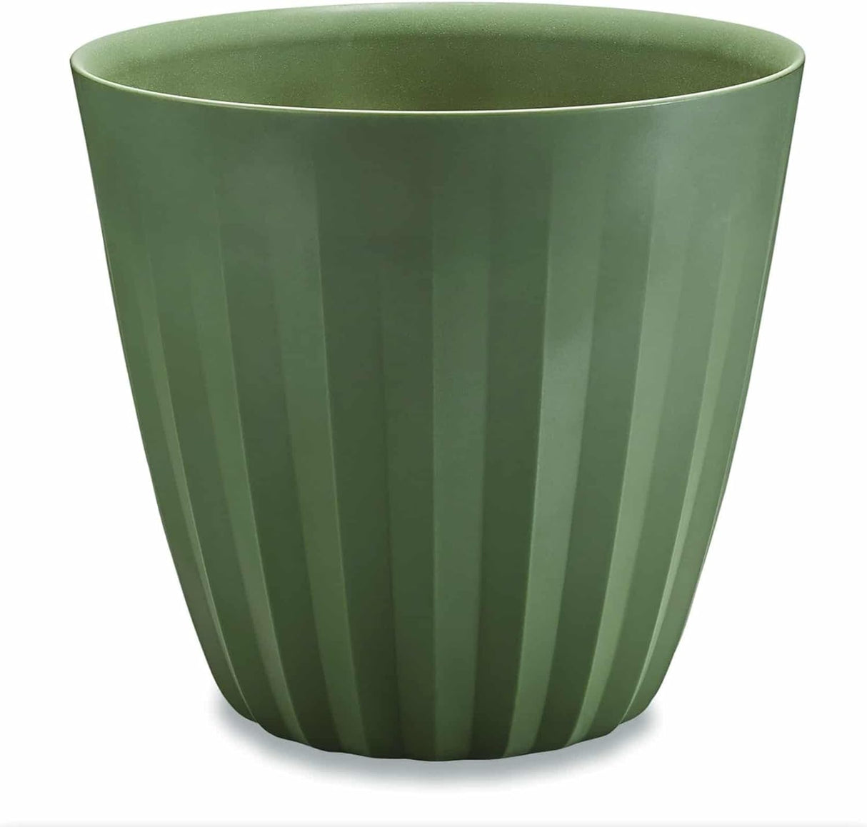 Crescent Garden Pleat Planter 15" Olive