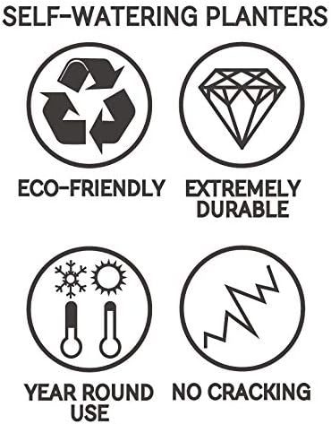 70cm Sonata Recycled Rubber Plant Pot Slate