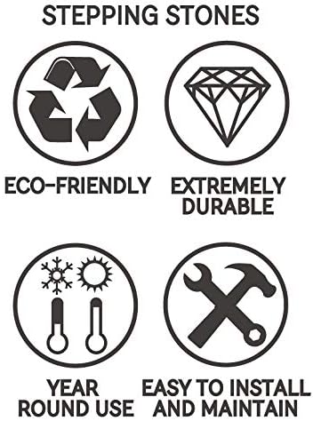 Recycled Rubber Stepping Stone Cracked Log