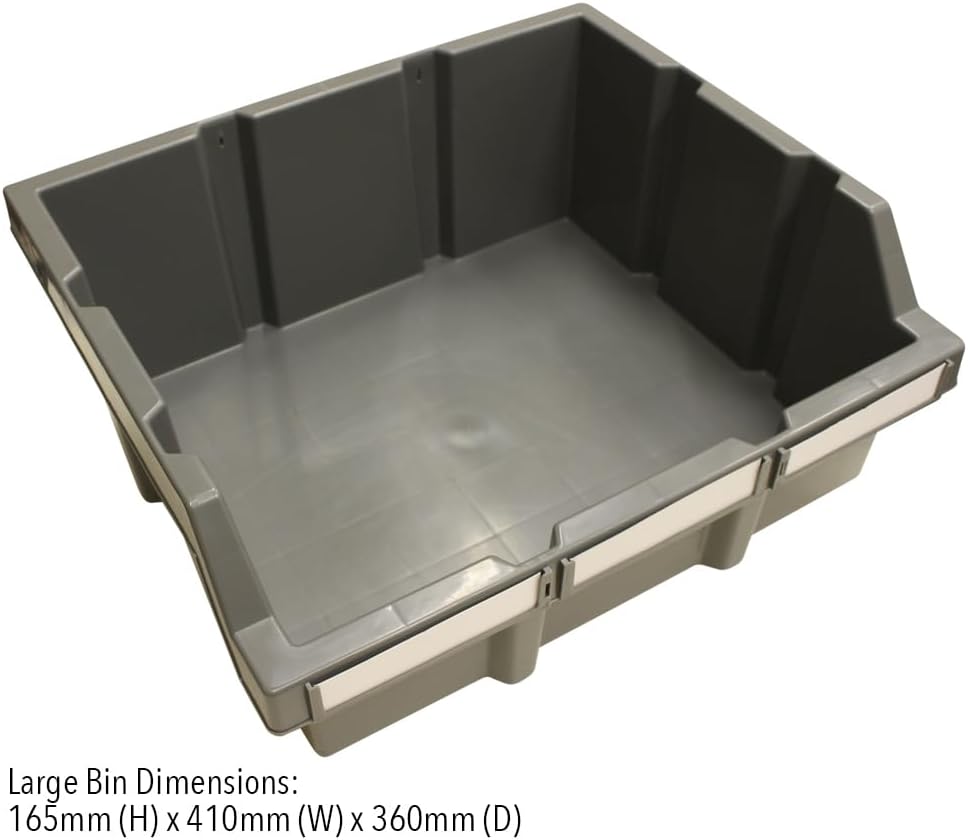 Seville Classics 8 Tier Commercial Bin Storage with 24 Bins & Wheels