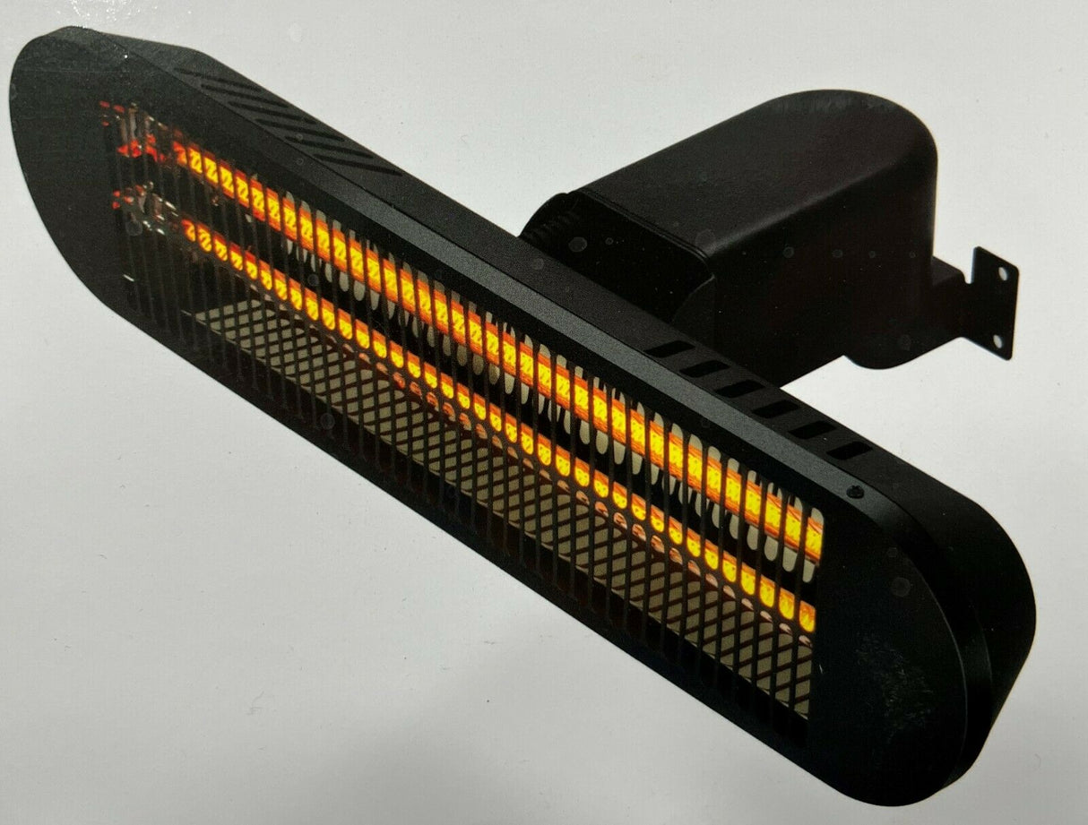 Deluxe Wall Mounted Electric Oscillating Heater - 2000W, Remote Control Included