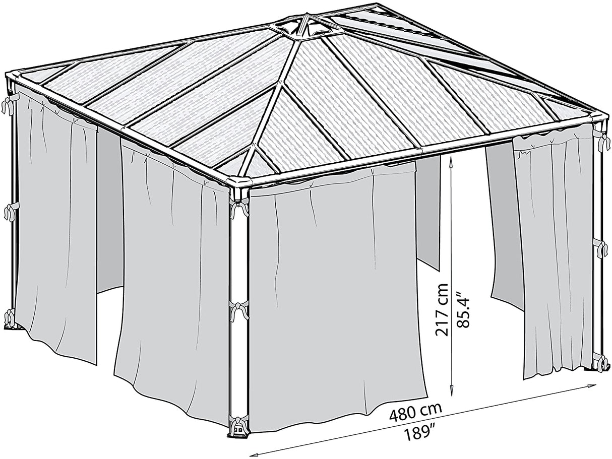Martinique 5000 + Milano 4300 Gazebo Curtain Set