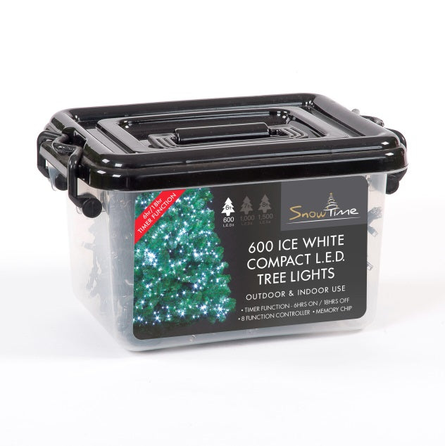 600 LED String/Fairy Compact Lights - Ice White