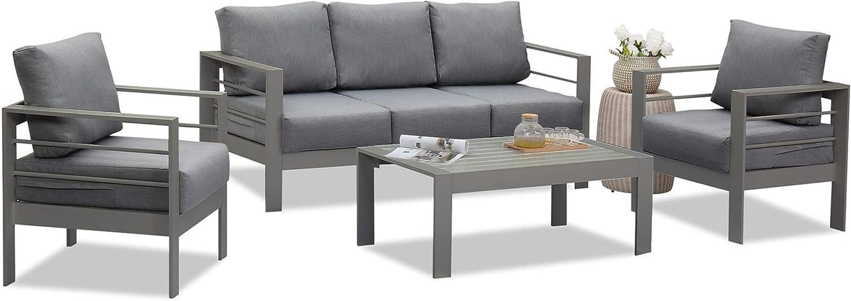 Wisteria Lane 4 Piece Aluminium Lounge Sofa Set