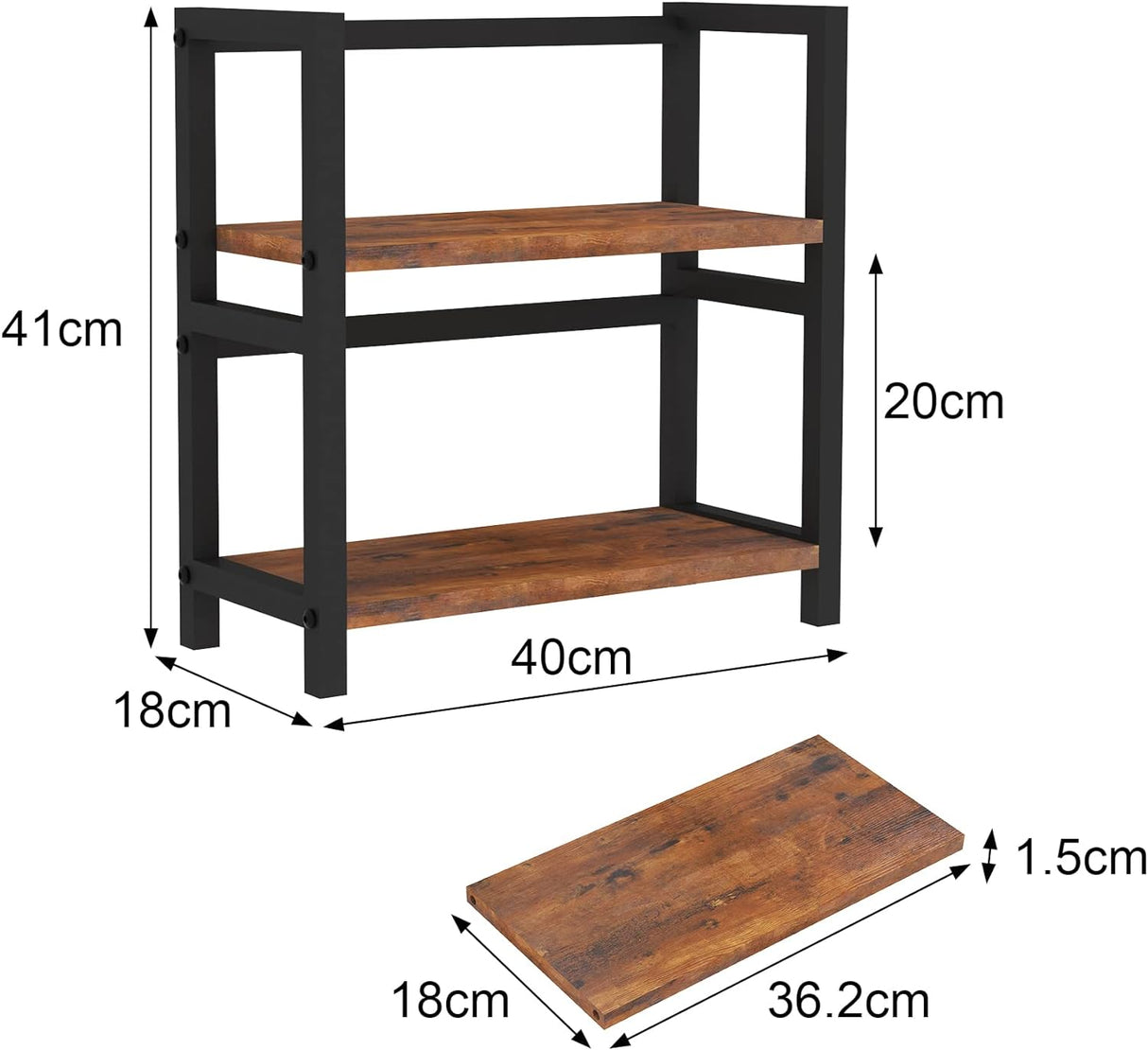 Rustic 2 Tier Kitchen Cupboard Organiser
