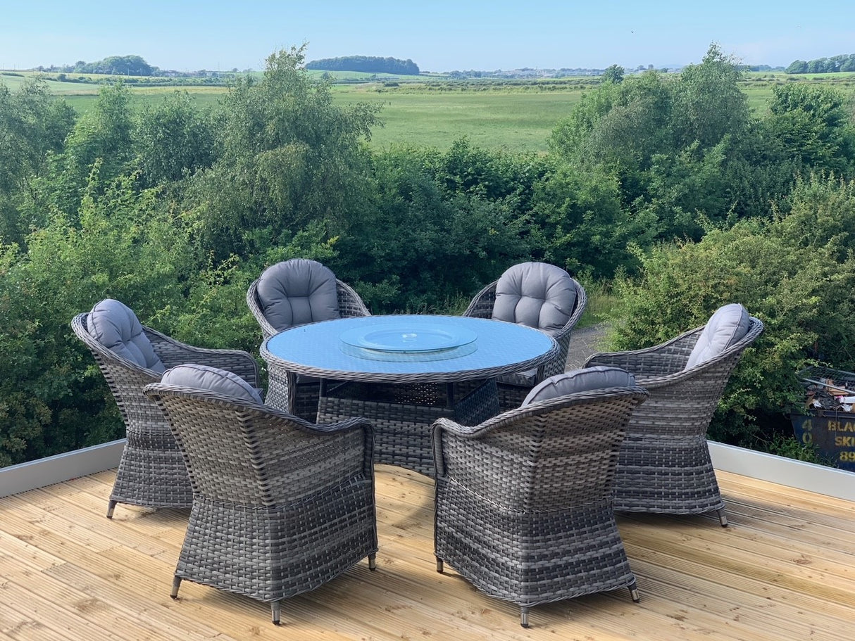 Florida 6 Seat Round Dining Set