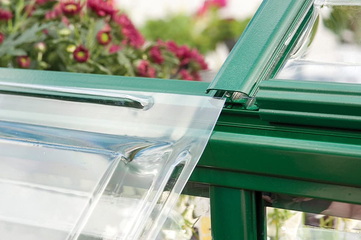 Harmony 6' x 10' Greenhouse - Green Frame & Clear Polycarbonate Panels