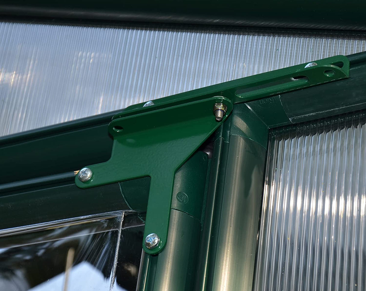 Eco Grow 6' x 6' Greenhouse - Green Frame & Twinwall Polycarbonate Panels