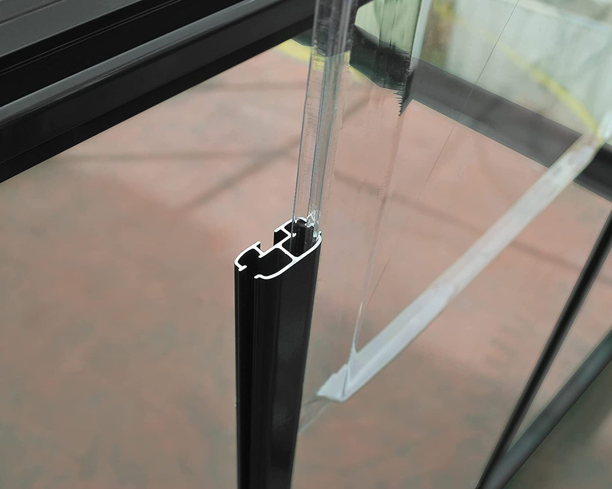 Harmony 6' x 10' Greenhouse - Grey Frame & Clear Polycarbonate Panels