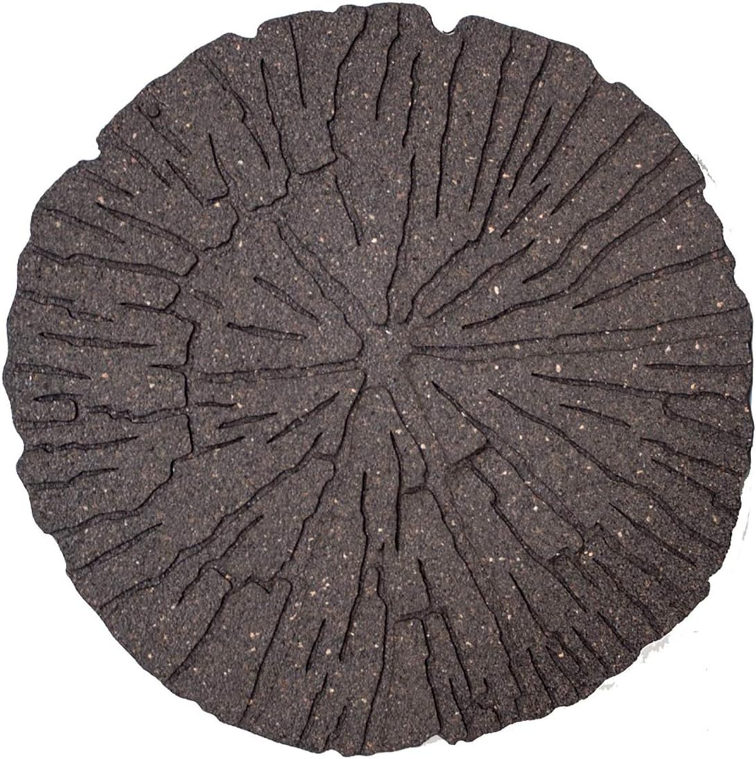 Recycled Rubber Stepping Stone Cracked Log
