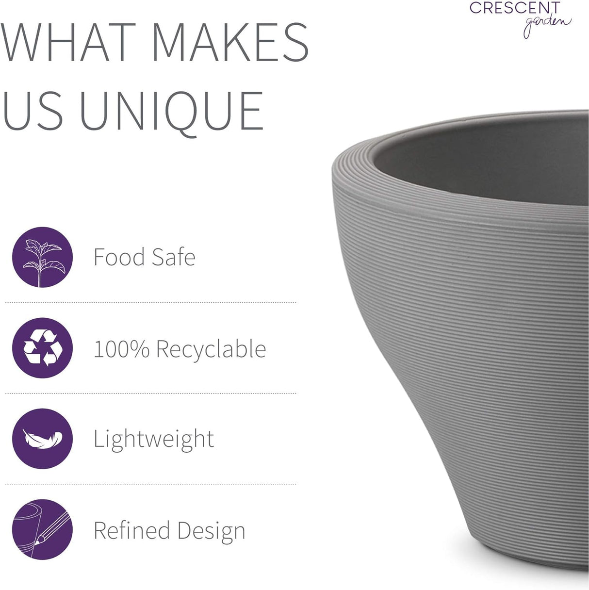 Crescent Garden Juno Round 30" Slate