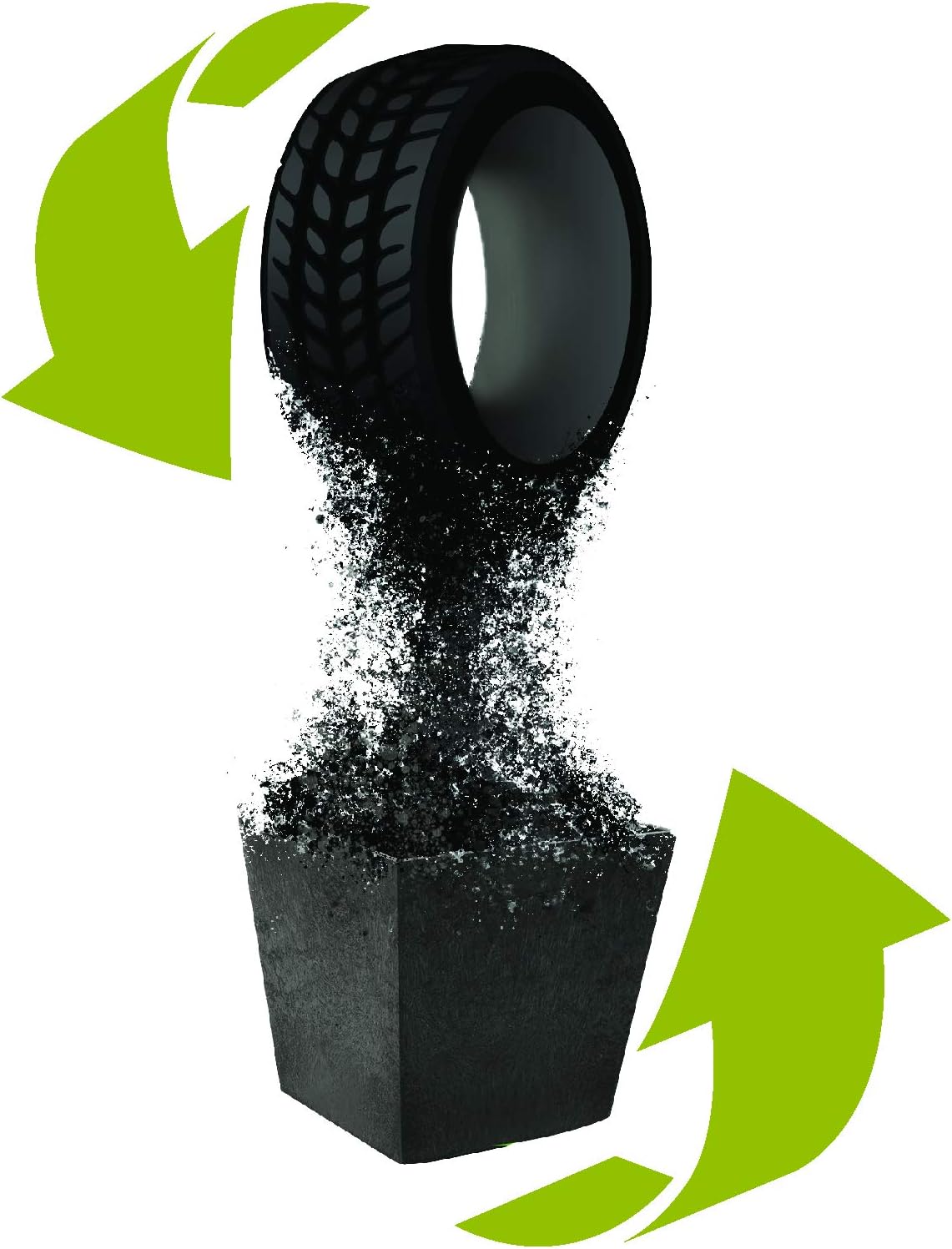 33cm Sonata Recycled Rubber Plant Pot Pewter