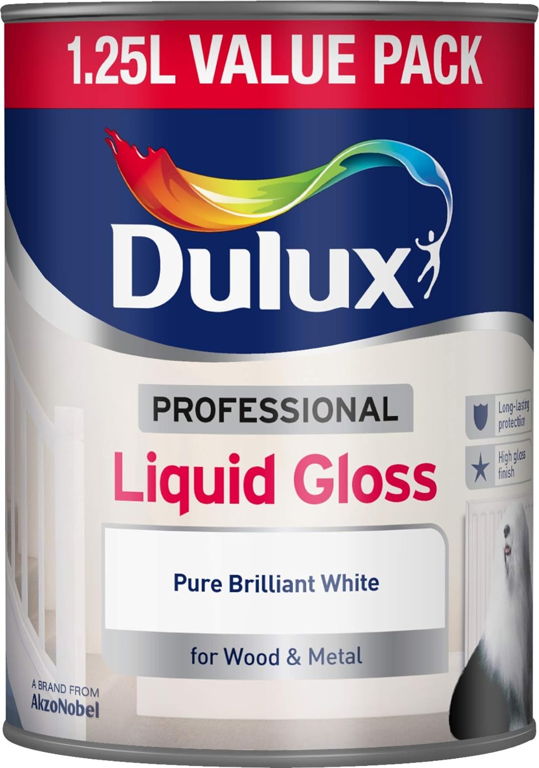 Dulux Professional Liquid Gloss for Wood & Metal Pure Brilliant White 1.25L