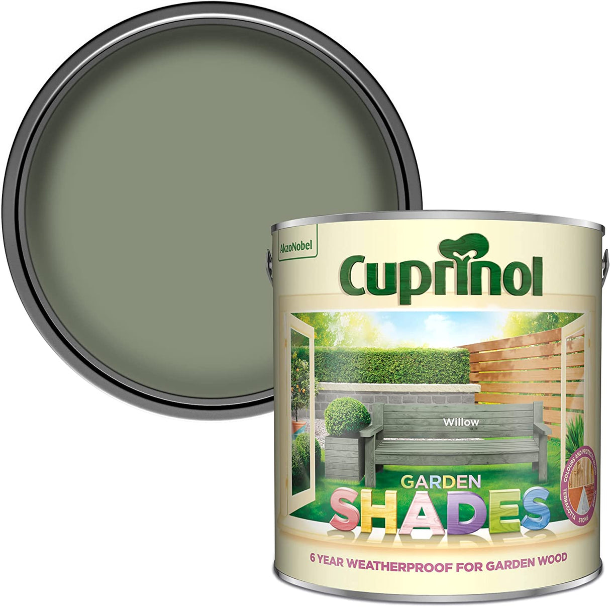 Cuprinol Garden Shades in Willow - Suitable for Wood and Stone 2.5L