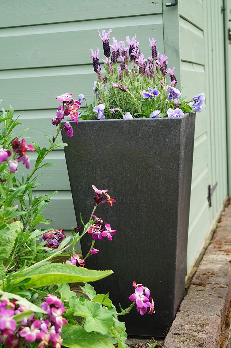 70cm Sonata Recycled Rubber Plant Pot Slate