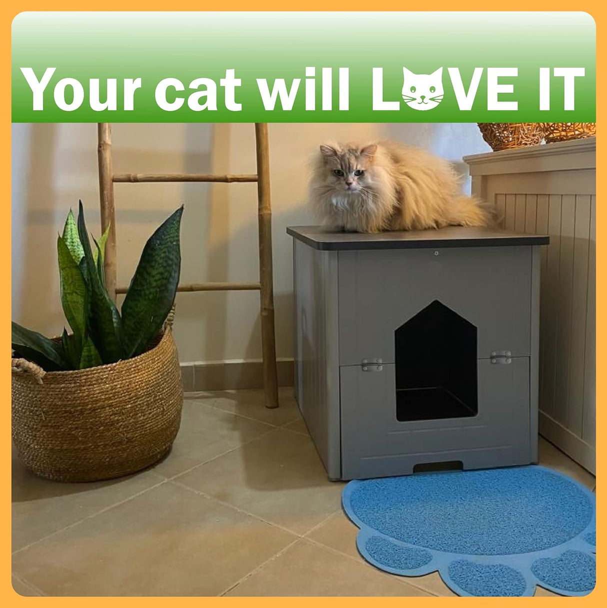 Catshire Enclosed Hidden Litter Box in Grey