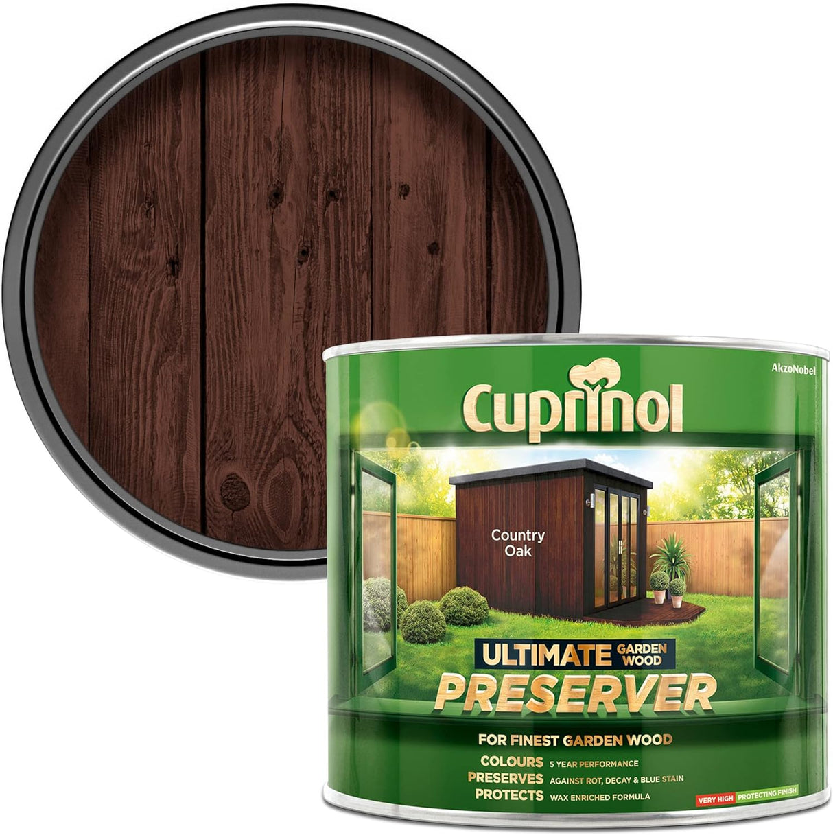 Cuprinol Ultimate Garden Wood Preserver 1L Country Oak