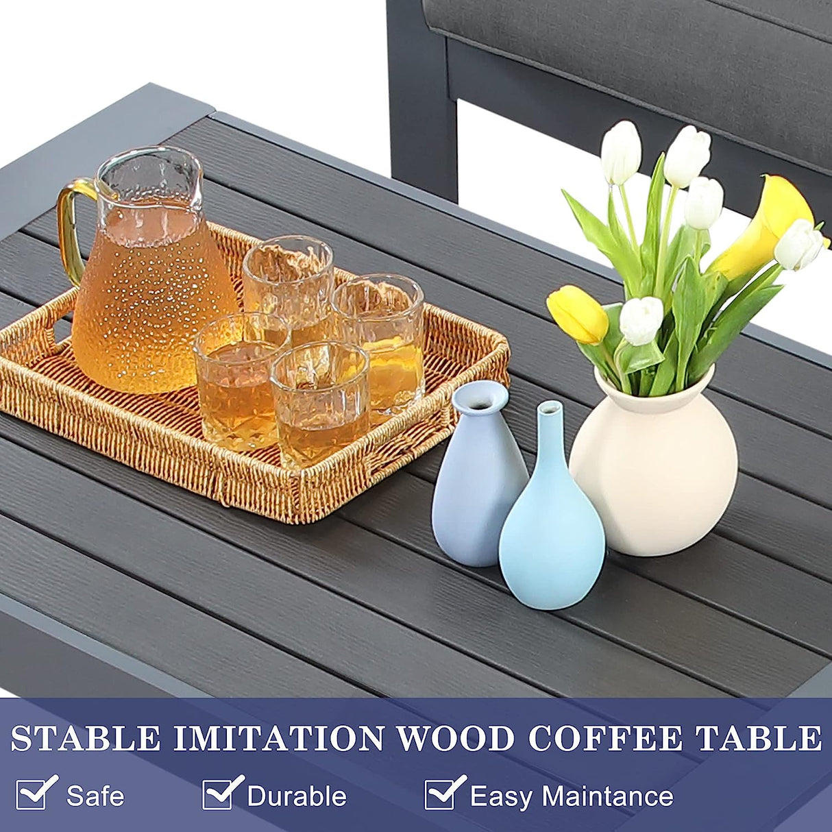 Wisteria Lane 4 Piece Aluminium Lounge Sofa Set