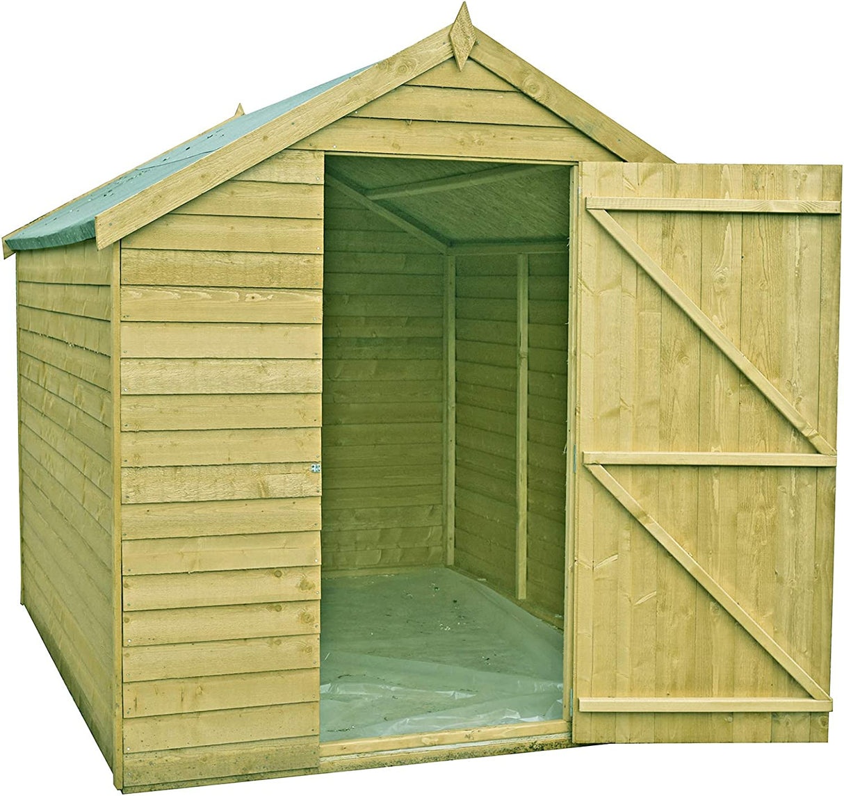 Garden Value Overlap 7 x 5 Pressure Treated Shed